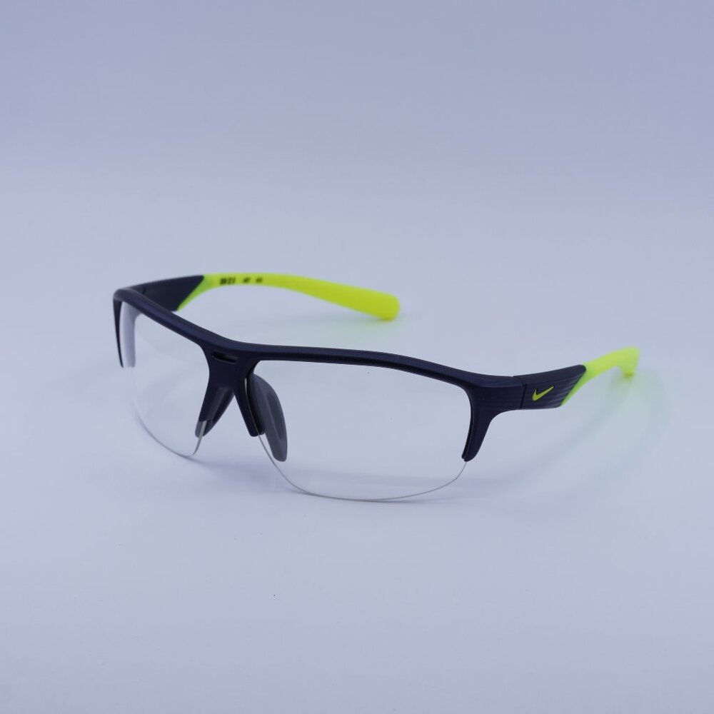 Nike RUN X2 D 457 Sunglasses Matte Obsidian Shield Frame, Volt Lenses